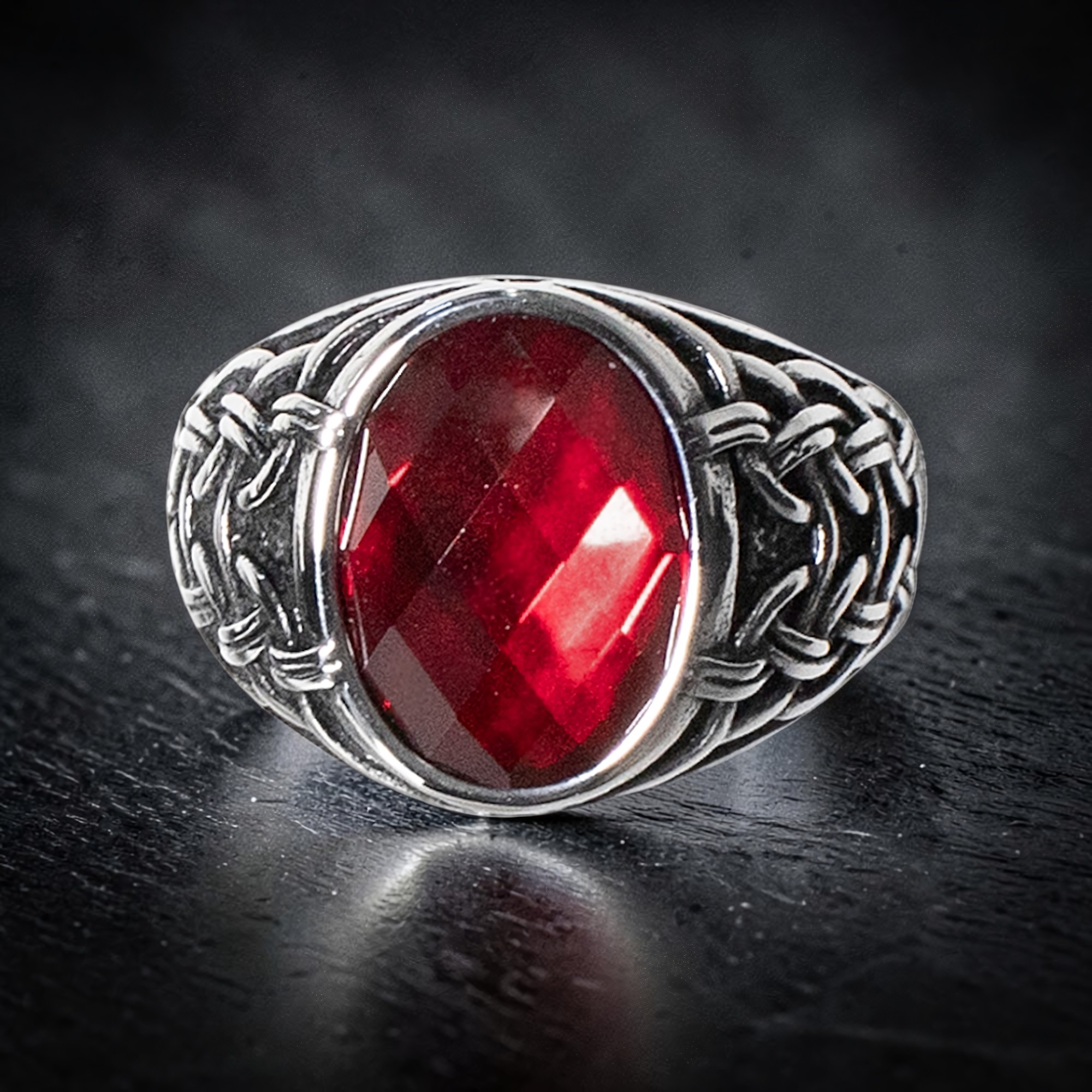 Ring Geflochten aus Edelstahl – Toms-Silver Schmuck