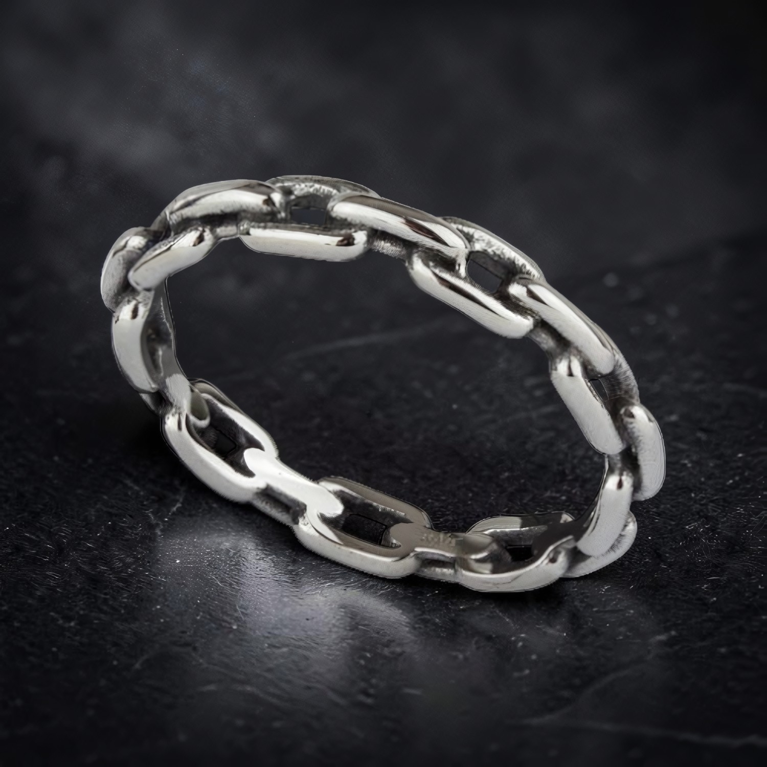 Ring Tiny Chain aus Edelstahl – Toms-Silver Schmuck
