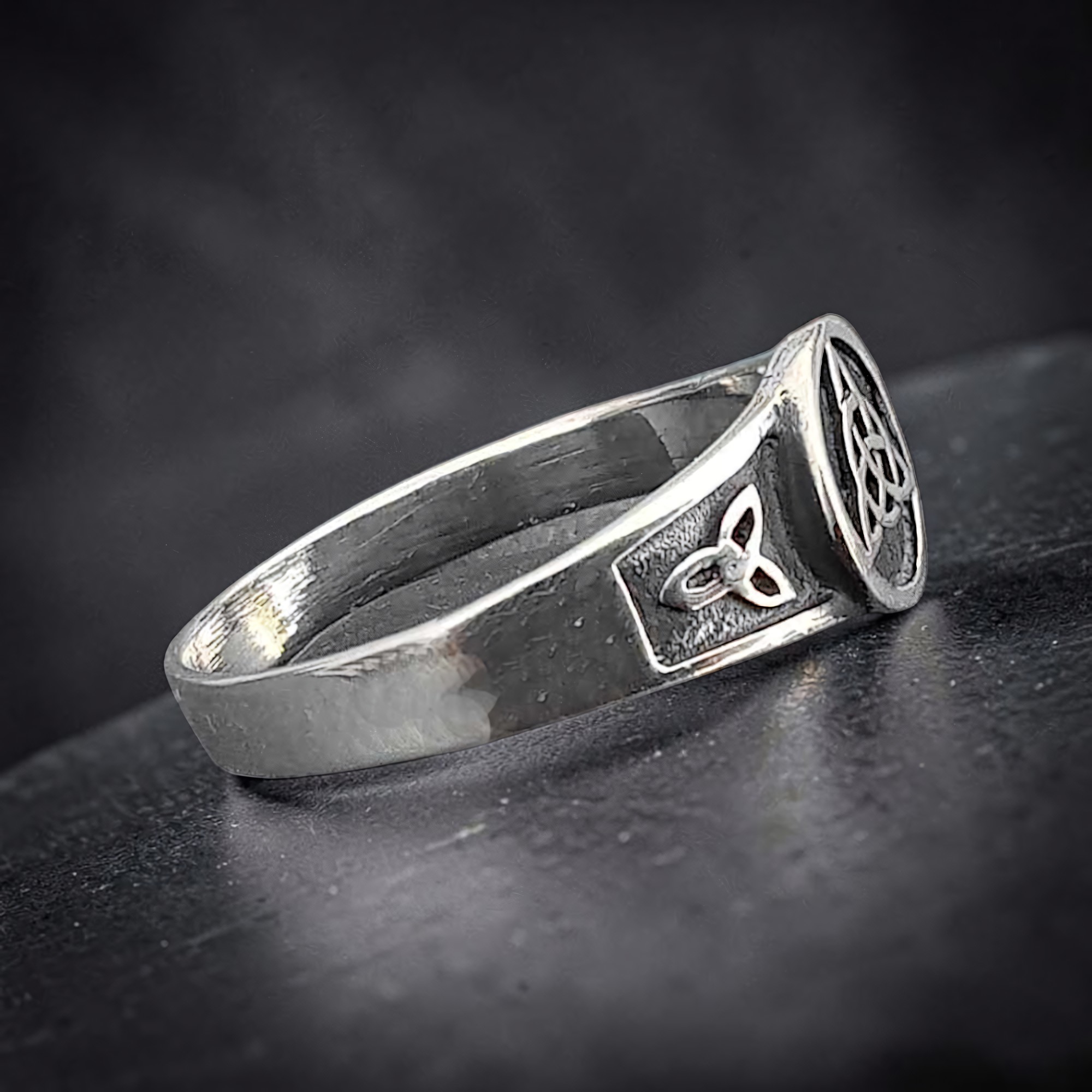 Ring Keltischer Knoten 925 Sterling Silber Triquetra Trinity Knot