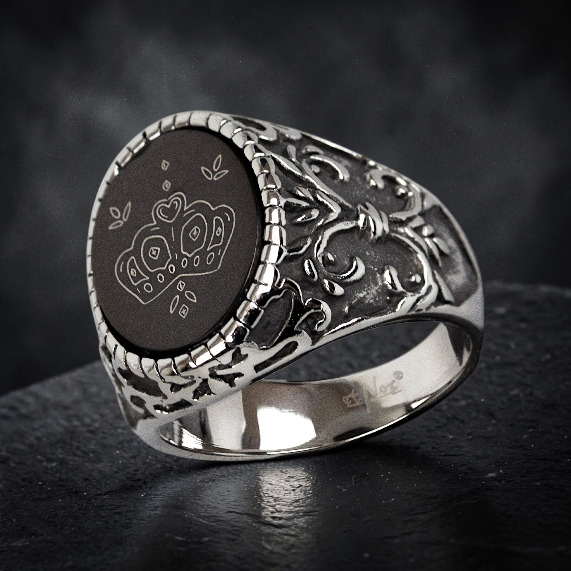 Ring Krone aus Edelstahl – Toms-Silver Schmuck