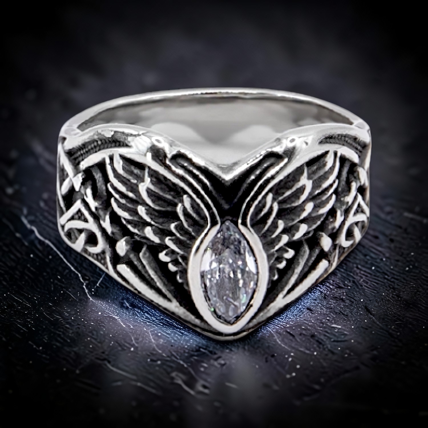 Ring White Wing aus Edelstahl – Toms-Silver Schmuck