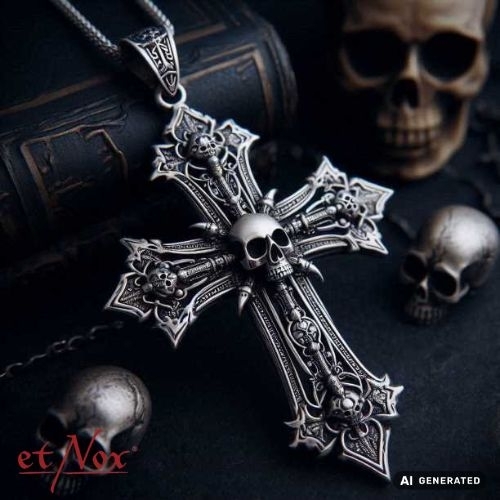 Anhänger Gothic-Kreuz Edelstahl – weitere Ansicht