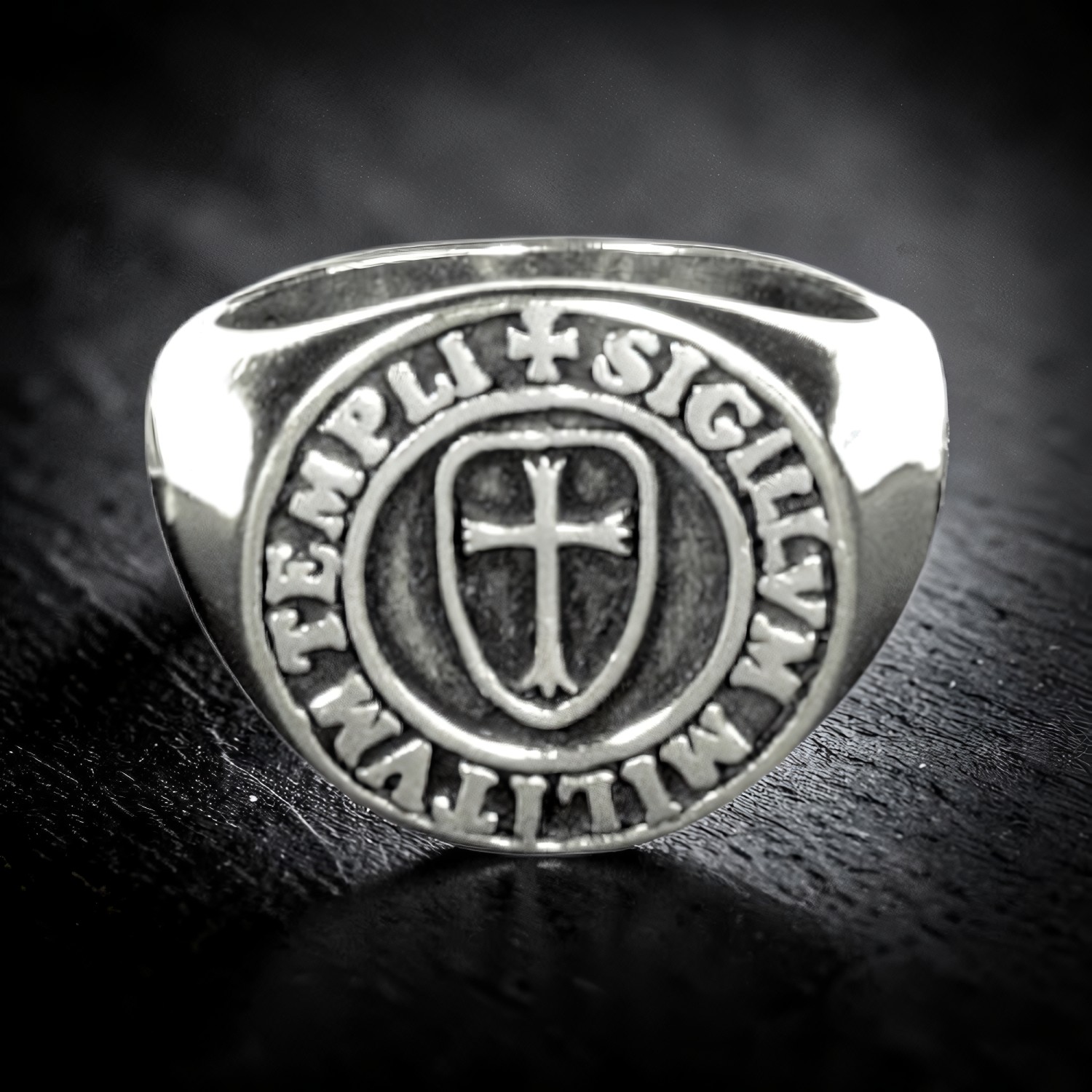 Ring Siegel-der-Templer aus 925 Silber – Toms-Silver Schmuck