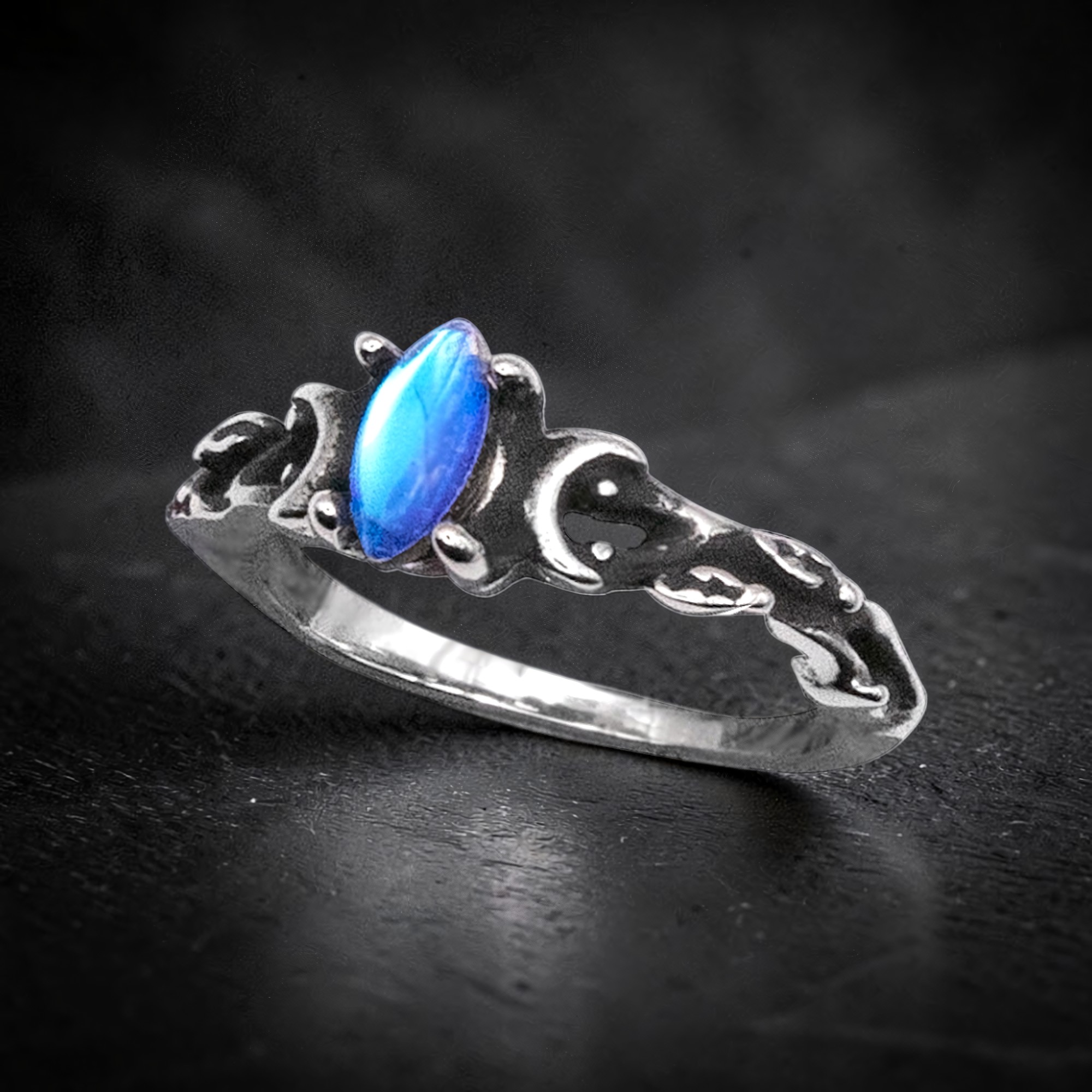 Ring Mondphase aus Edelstahl – Toms-Silver Schmuck