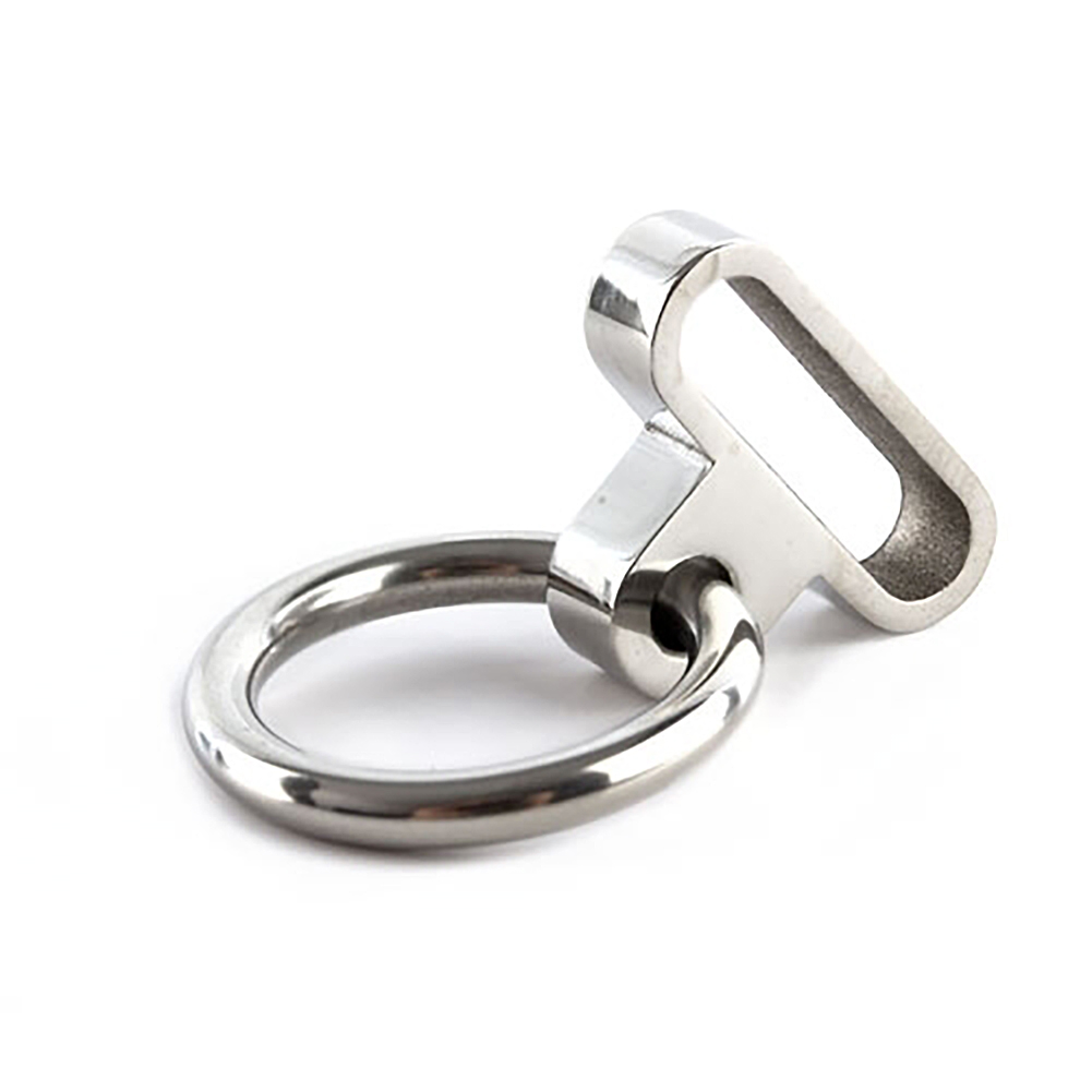 Hochglanzpolierter Aufsatzring mit Schlaufe und O-Ring aus Edelstahl