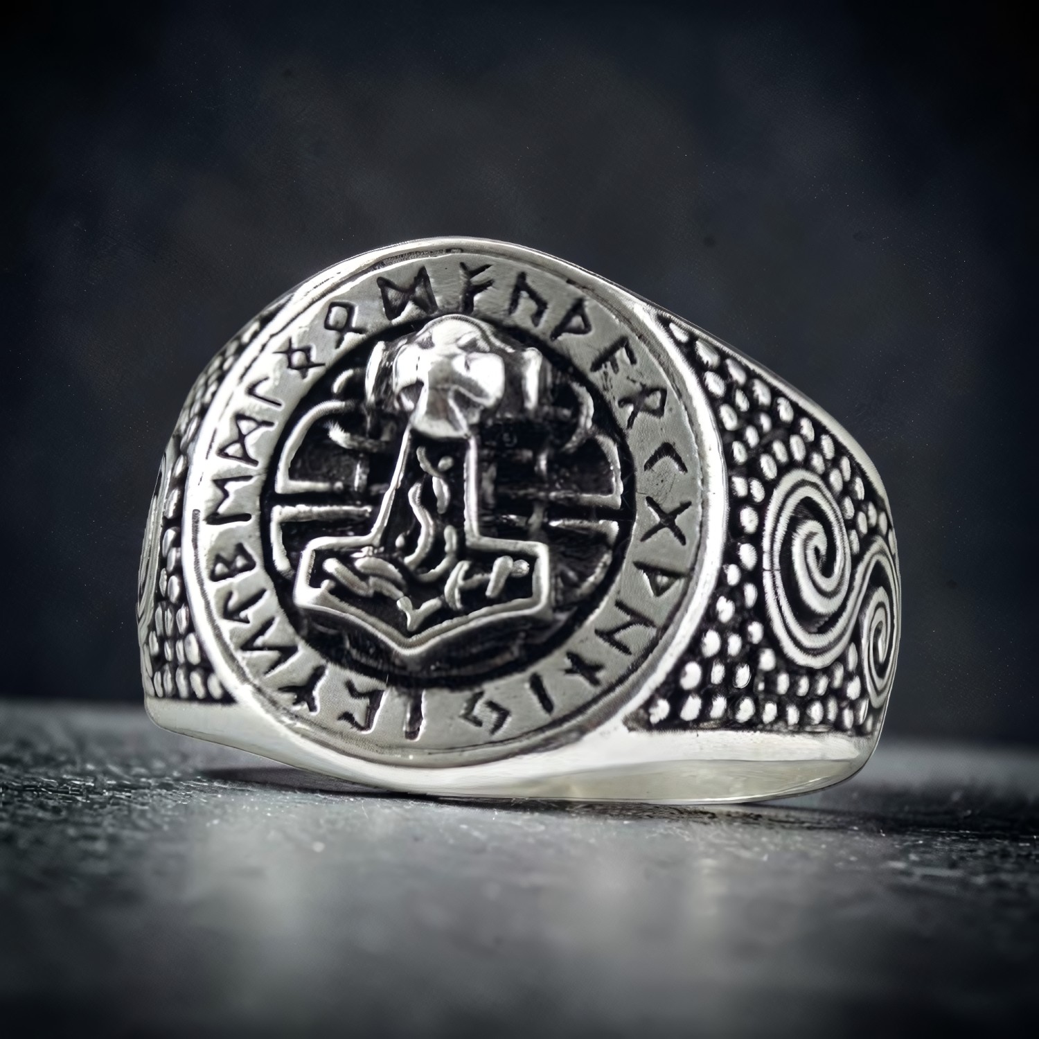Ring Thors Hammer aus 925 Silber – Toms-Silver Schmuck