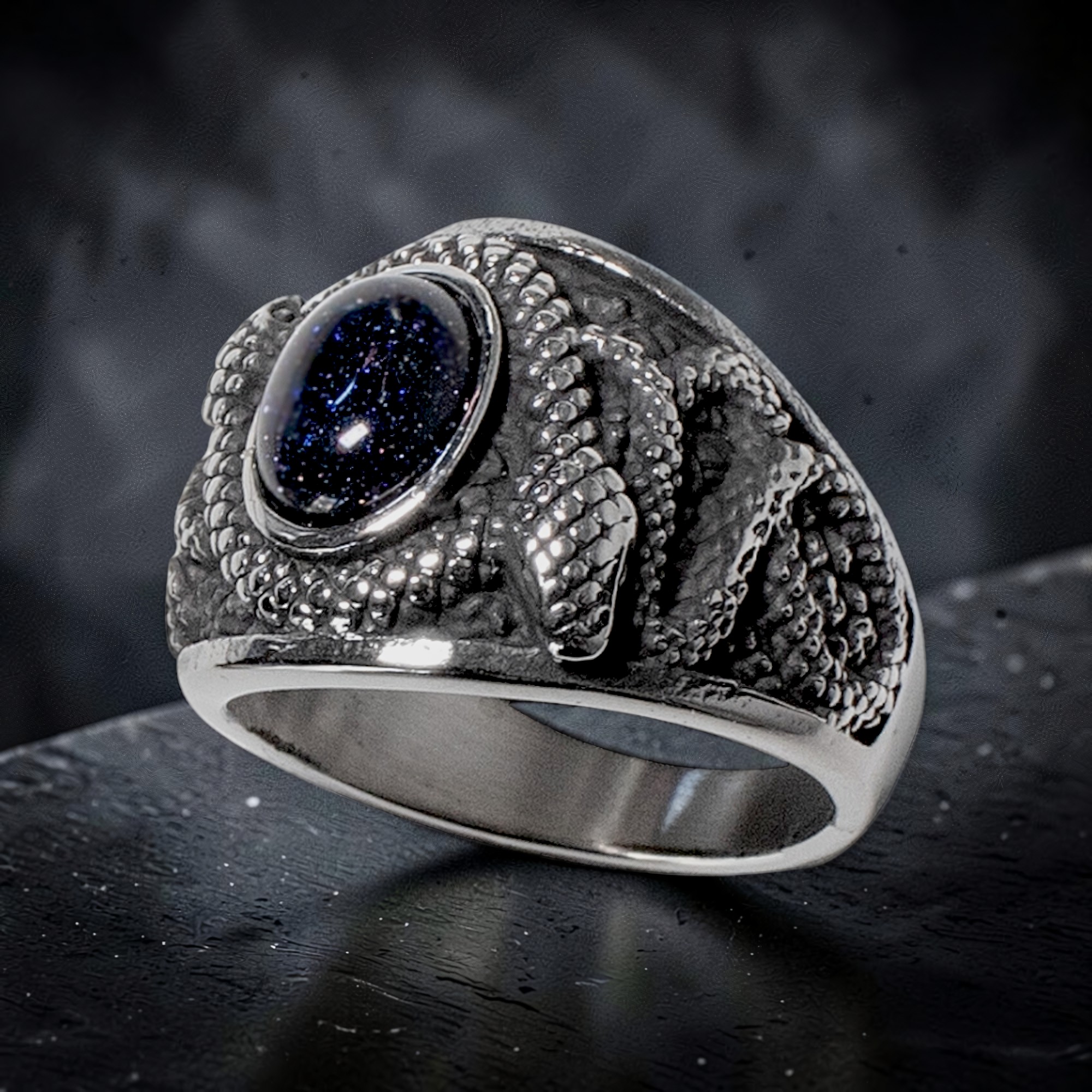 Ring Sparkling Snake aus Edelstahl – Toms-Silver Schmuck