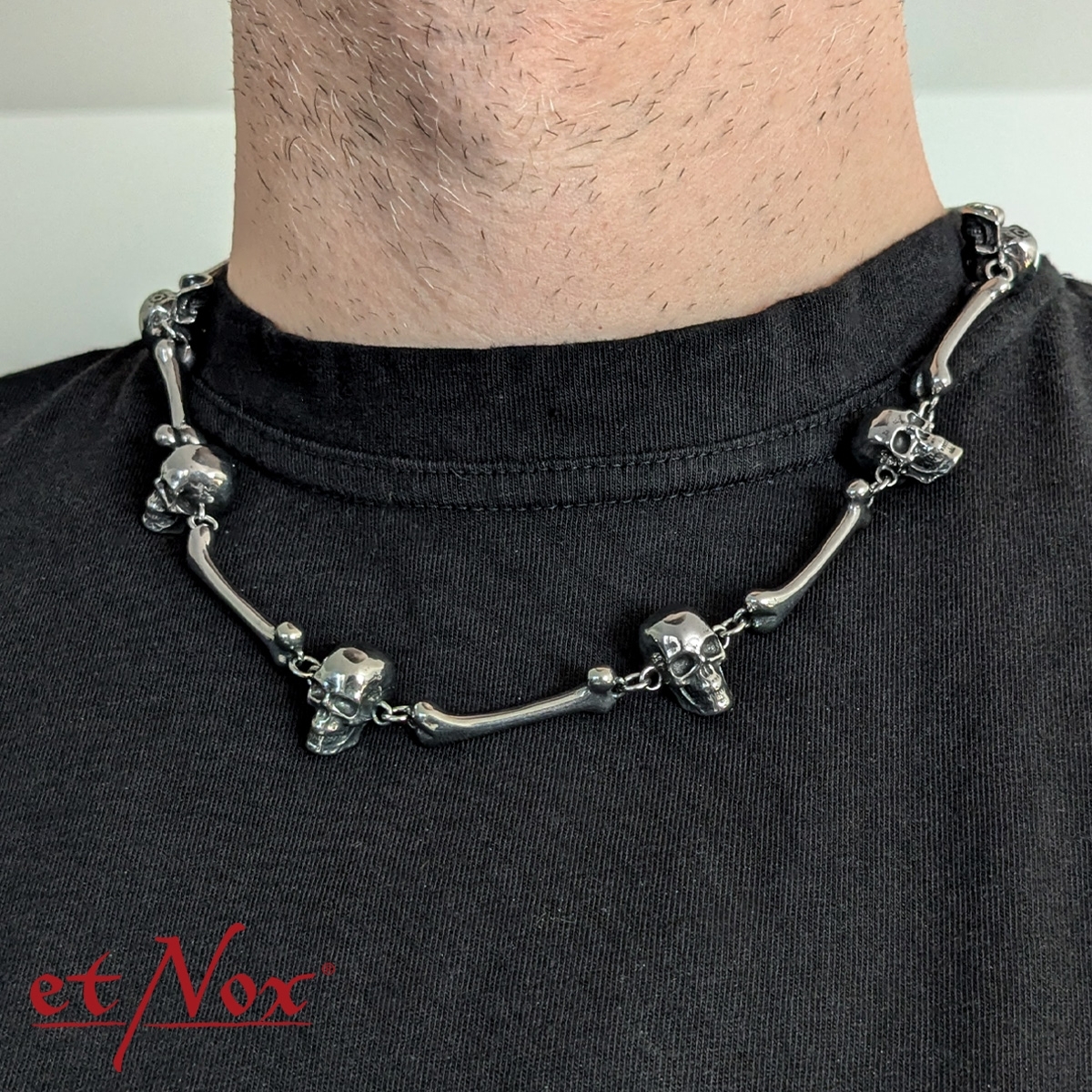 Kette Skulls 'n' Bones Edelstahl – weitere Ansicht
