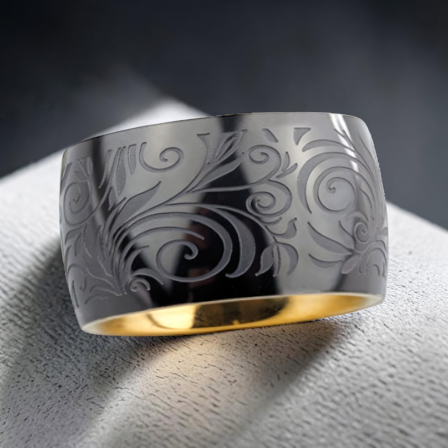 Ring Floral aus Edelstahl – Toms-Silver Schmuck