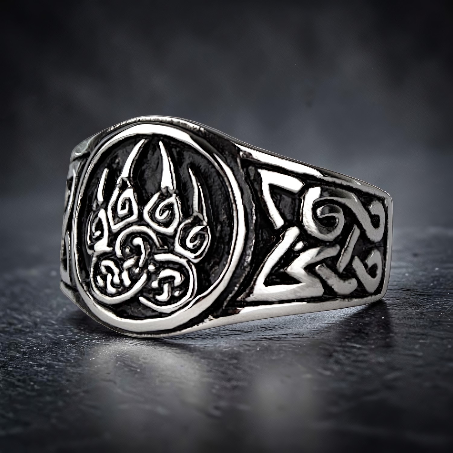 Ring Bärentatze aus Edelstahl – Toms-Silver Schmuck