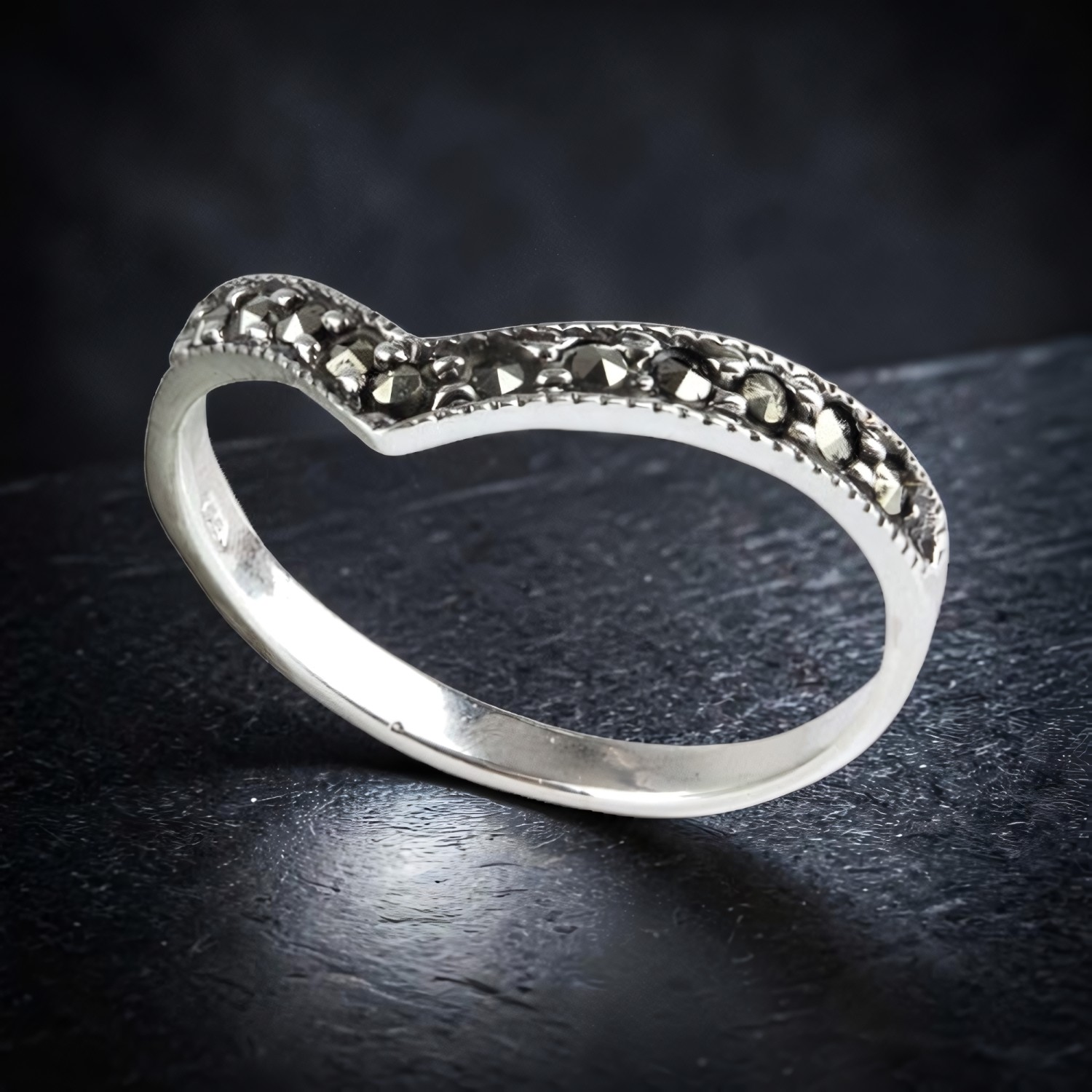 Ring Elfish Marcasite aus 925 Silber – Toms-Silver Schmuck