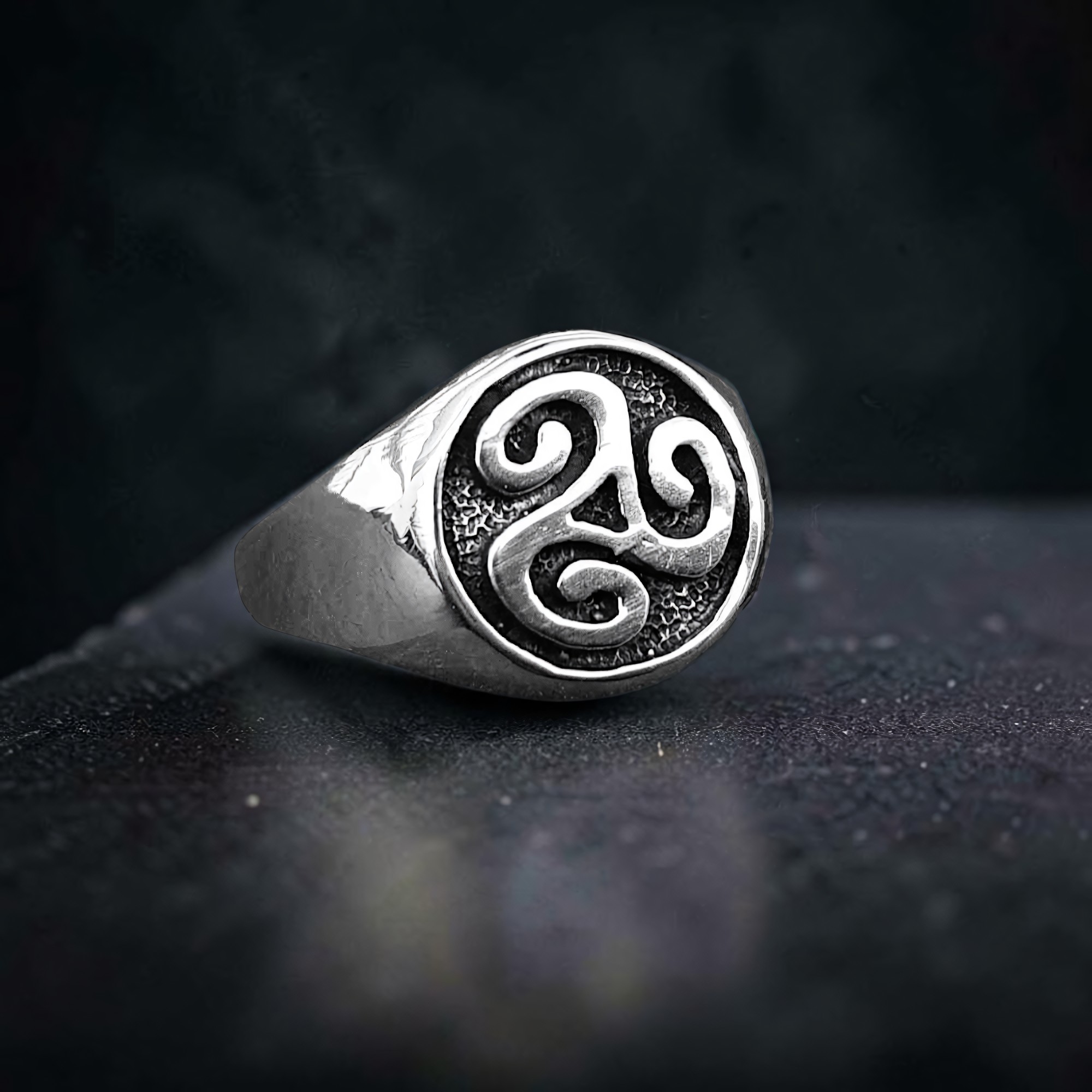 Triskele Ring Dreierwirbel 925 Silber