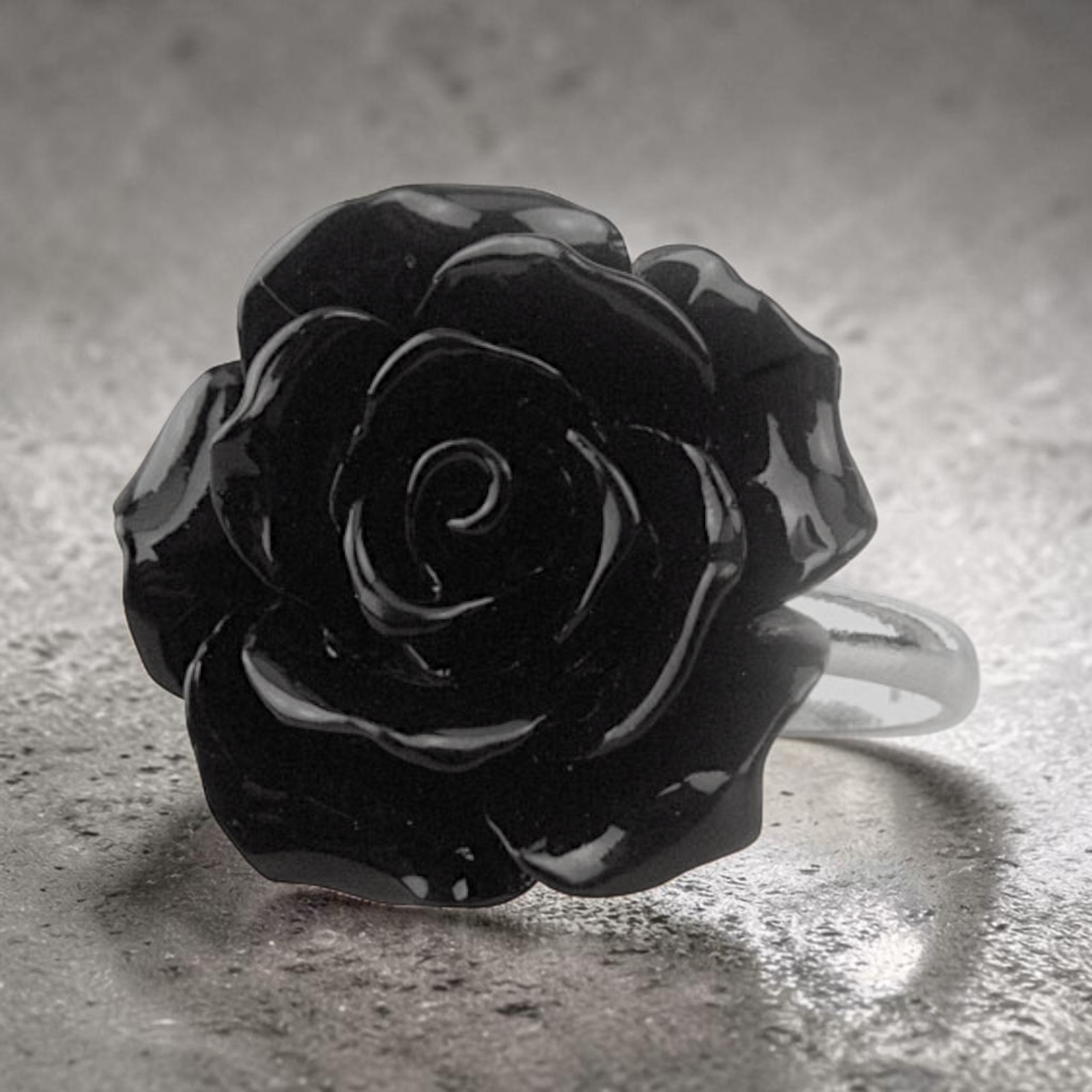 Ring Black Rose aus 925 Silber – Toms-Silver Schmuck