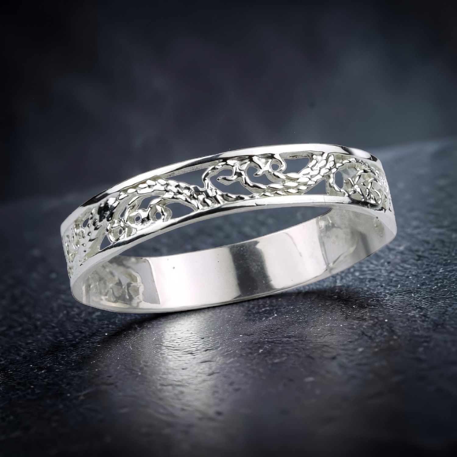 Ring Fine Lines aus 925 Silber – Toms-Silver Schmuck