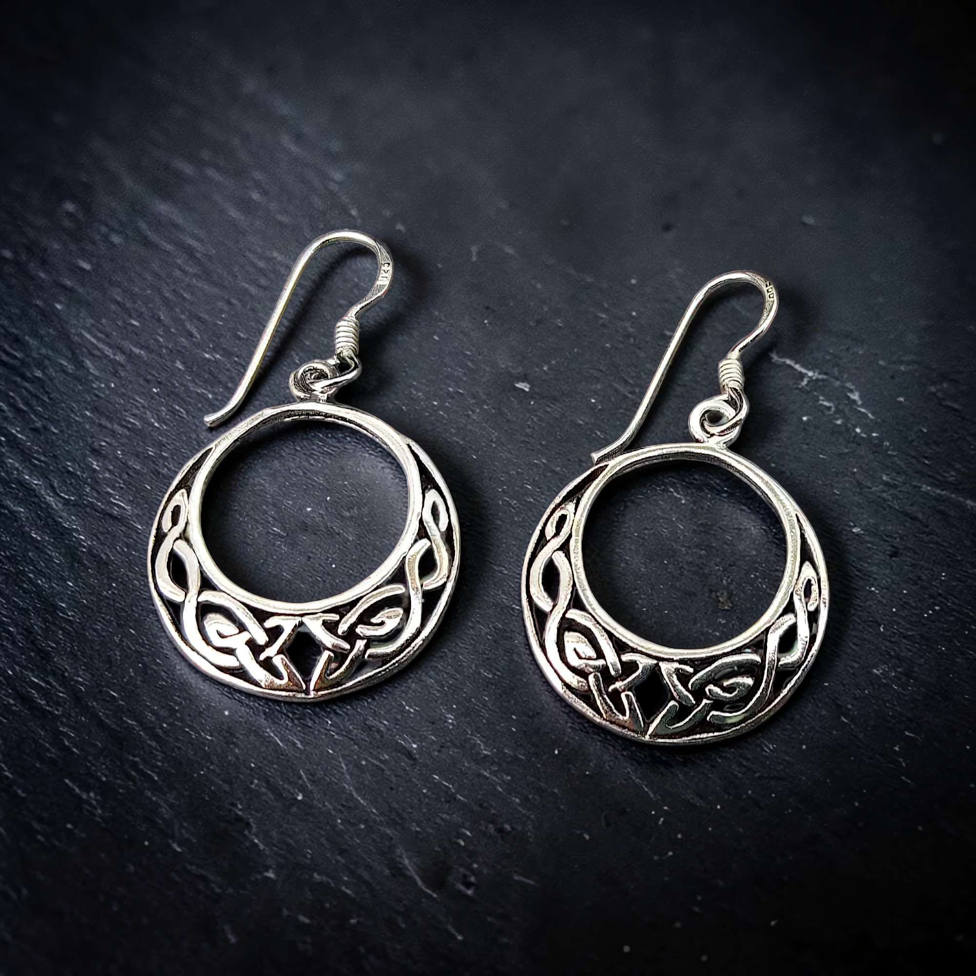 Keltischer Knoten Ohrringe 925 Silber Ohrhänger Celtic