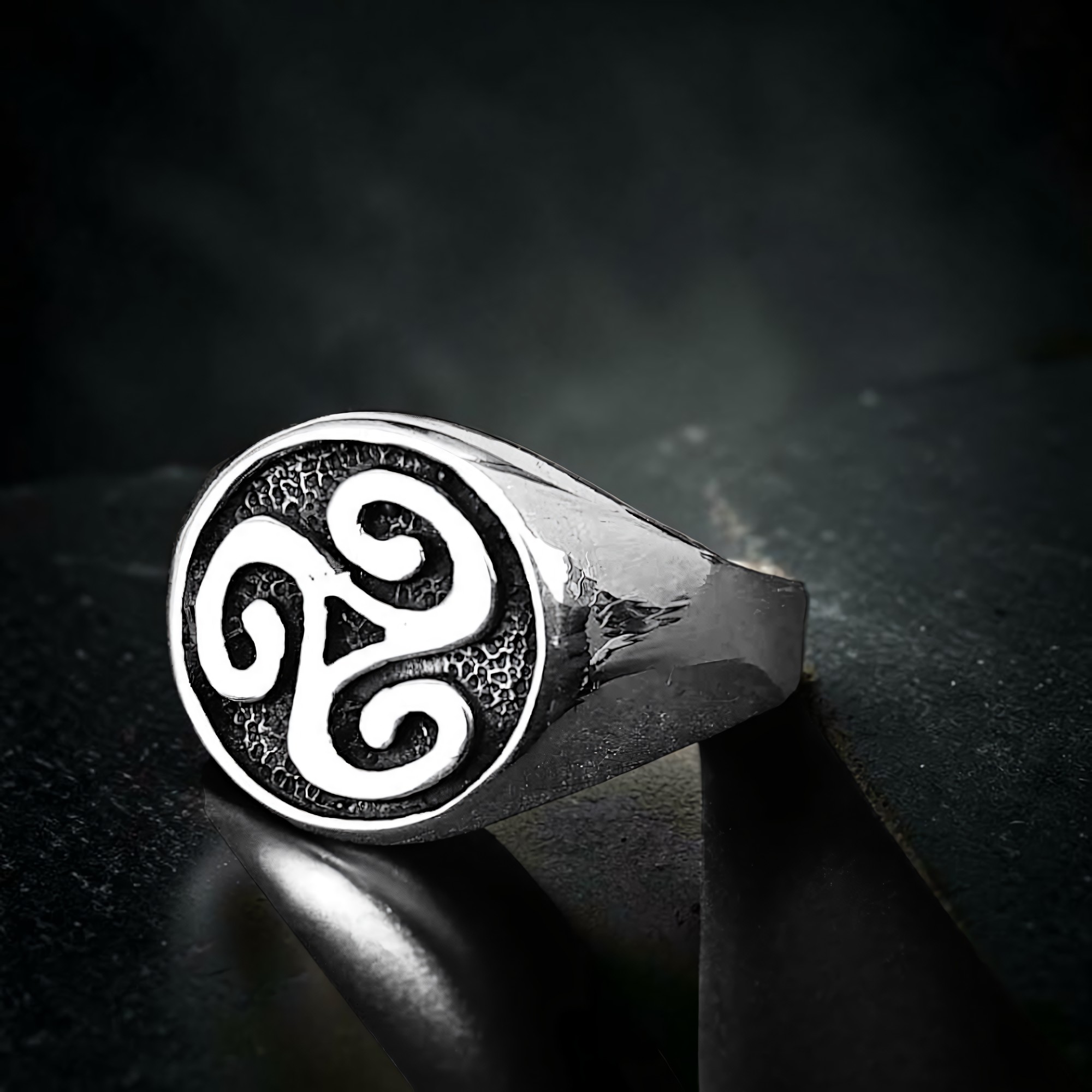 Triskele Ring Dreierwirbel 925 Silber