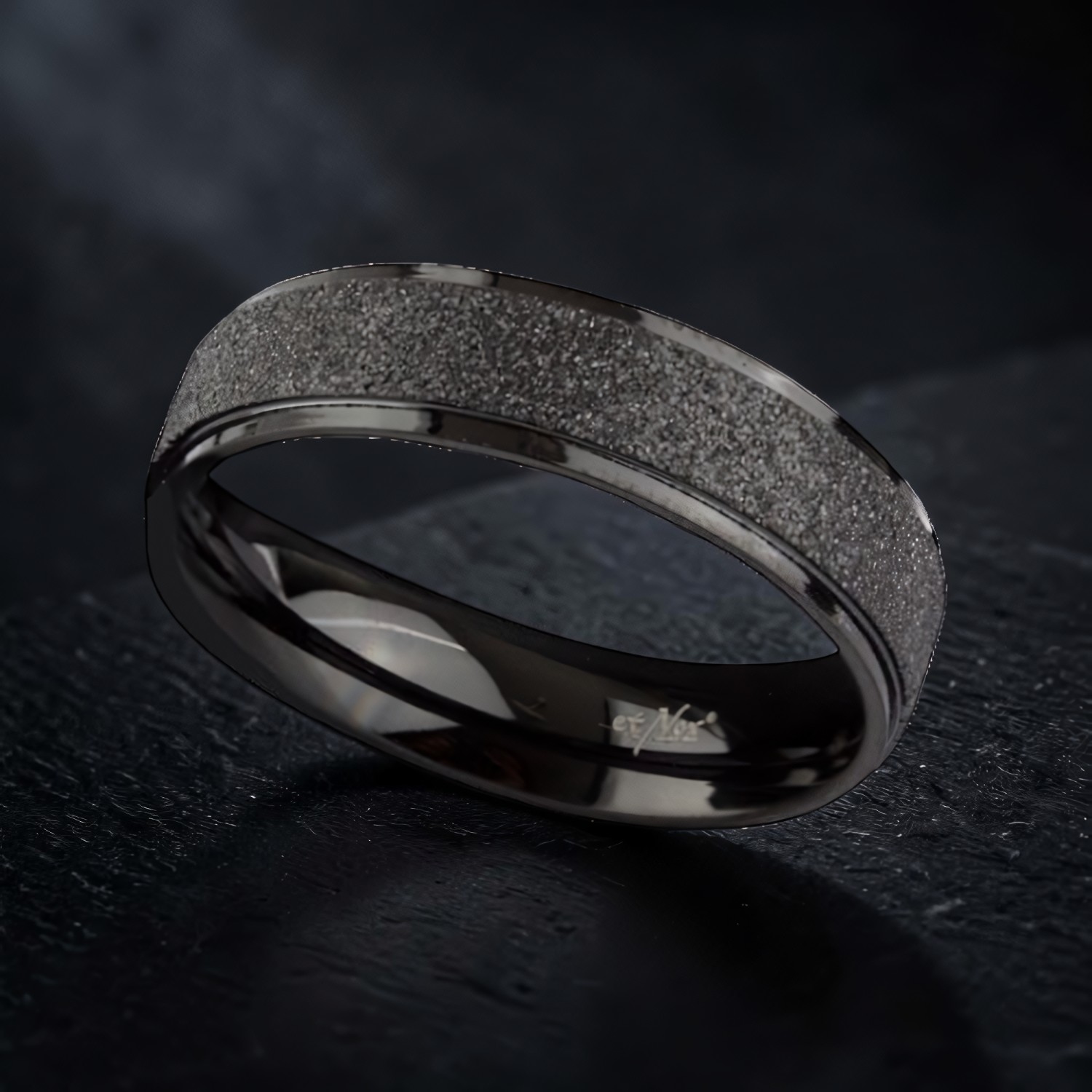 Ring Diamond Black aus Edelstahl – Toms-Silver Schmuck