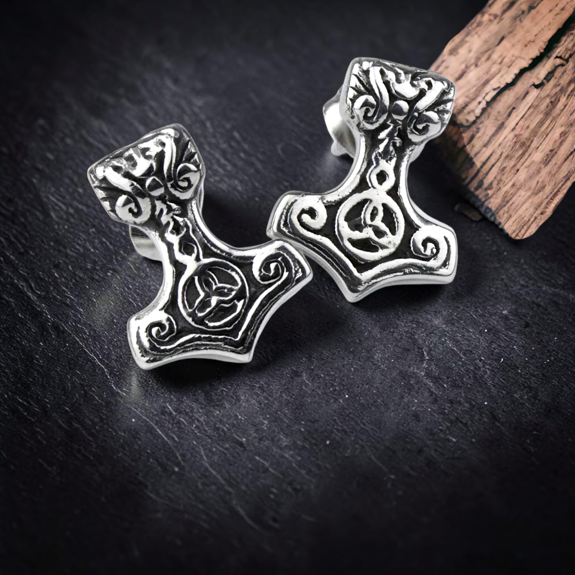 Thors Hammer Ohrringe Ohrstecker Edelstahl