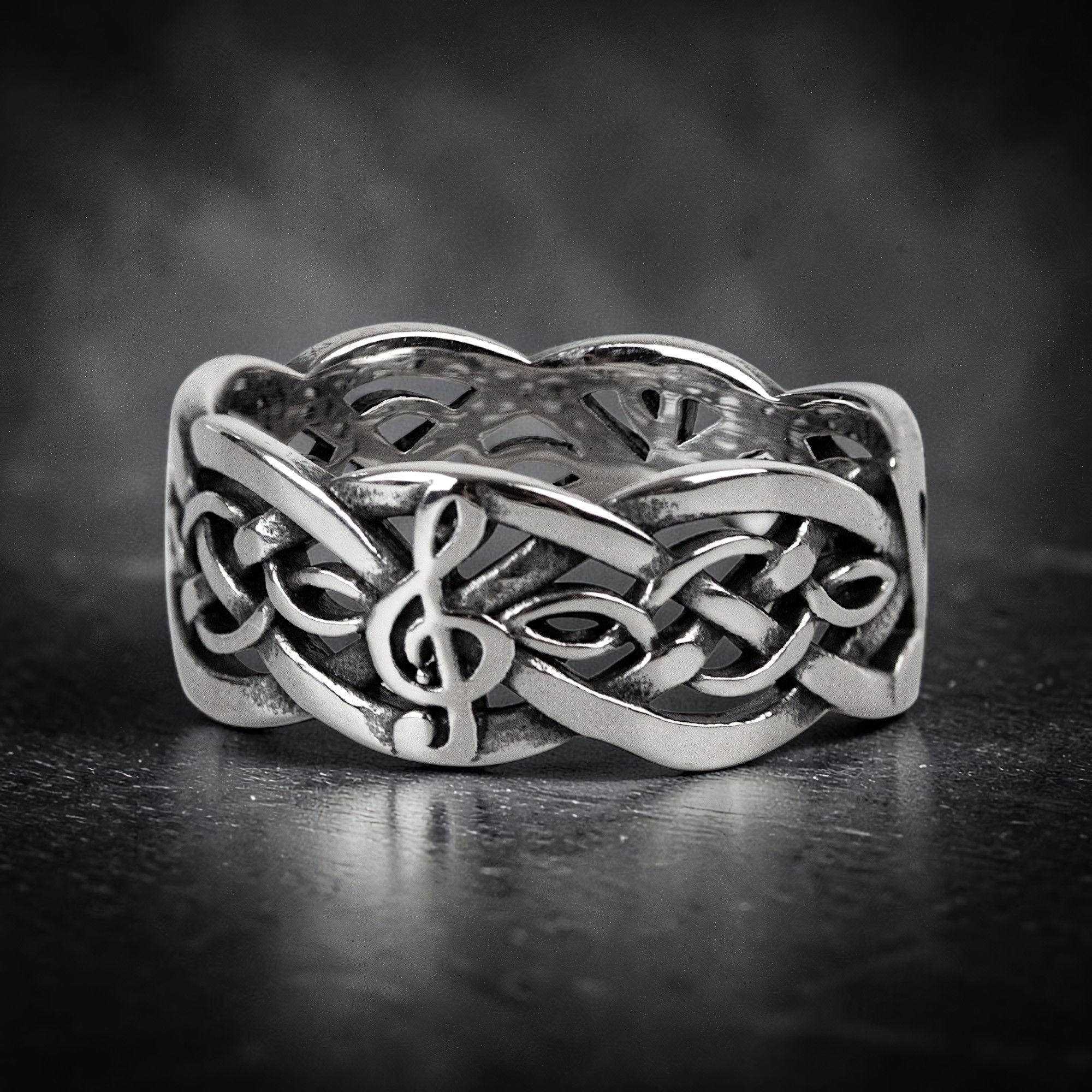 Ring Celtic Clef aus Edelstahl – Toms-Silver Schmuck