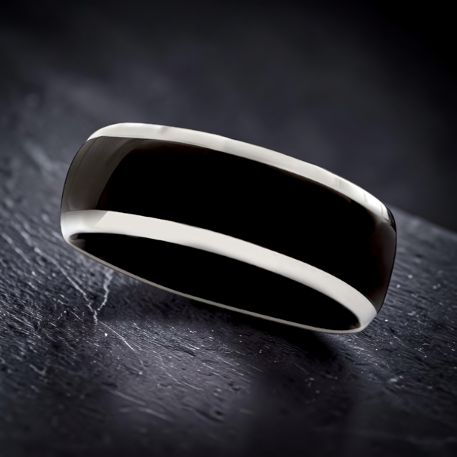 Ring Black Inside aus Edelstahl – Toms-Silver Schmuck
