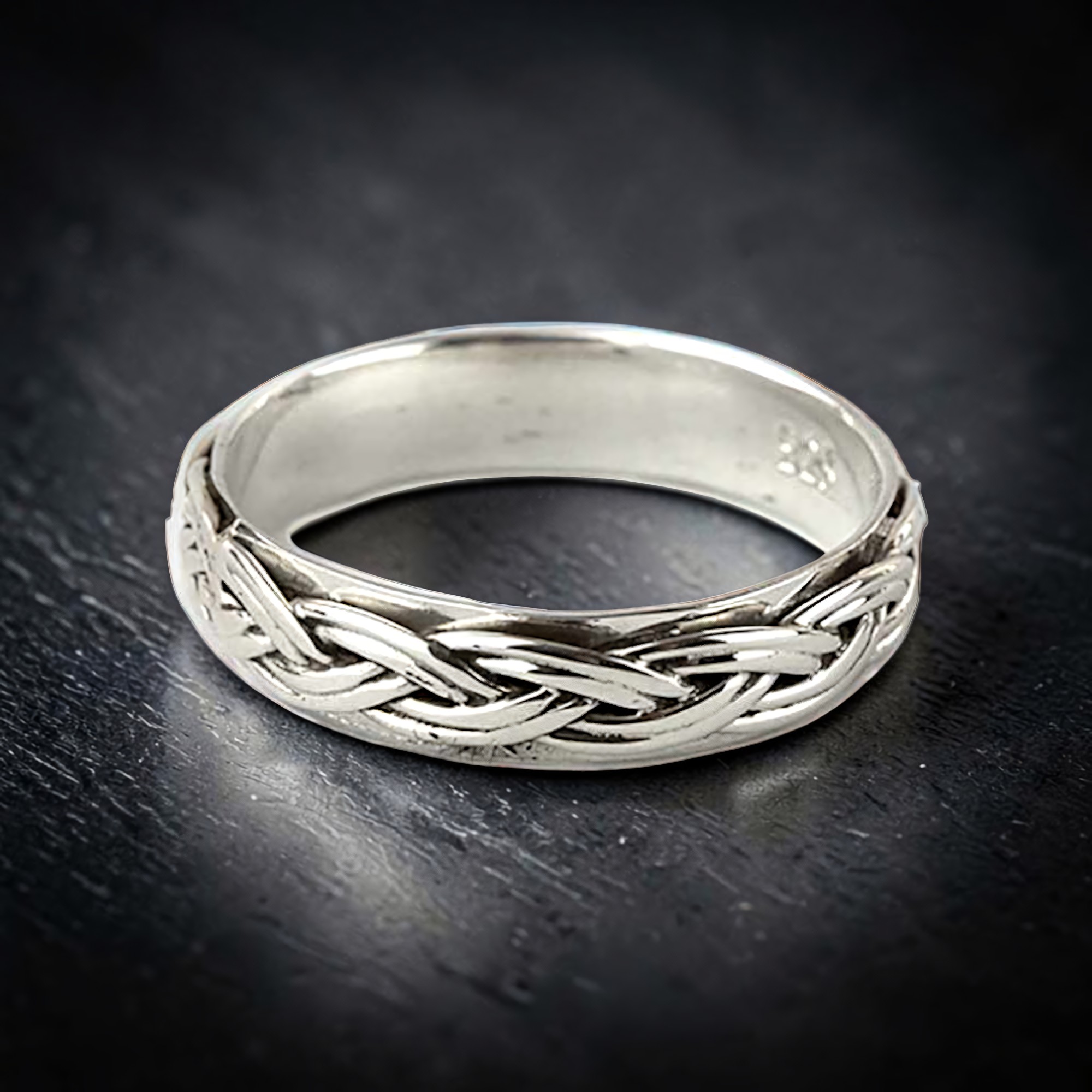 Ring geflochten mit keltischem Knotenmuster 925 Silber