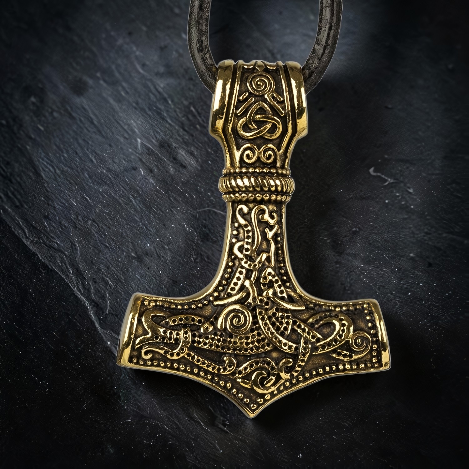 Anhänger Golden Hammer Edelstahl