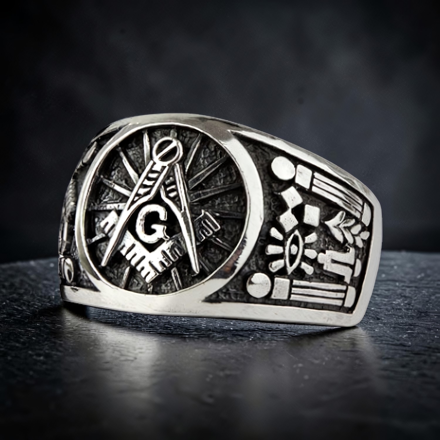 Ring Freimaurer aus 925 Silber – Toms-Silver Schmuck