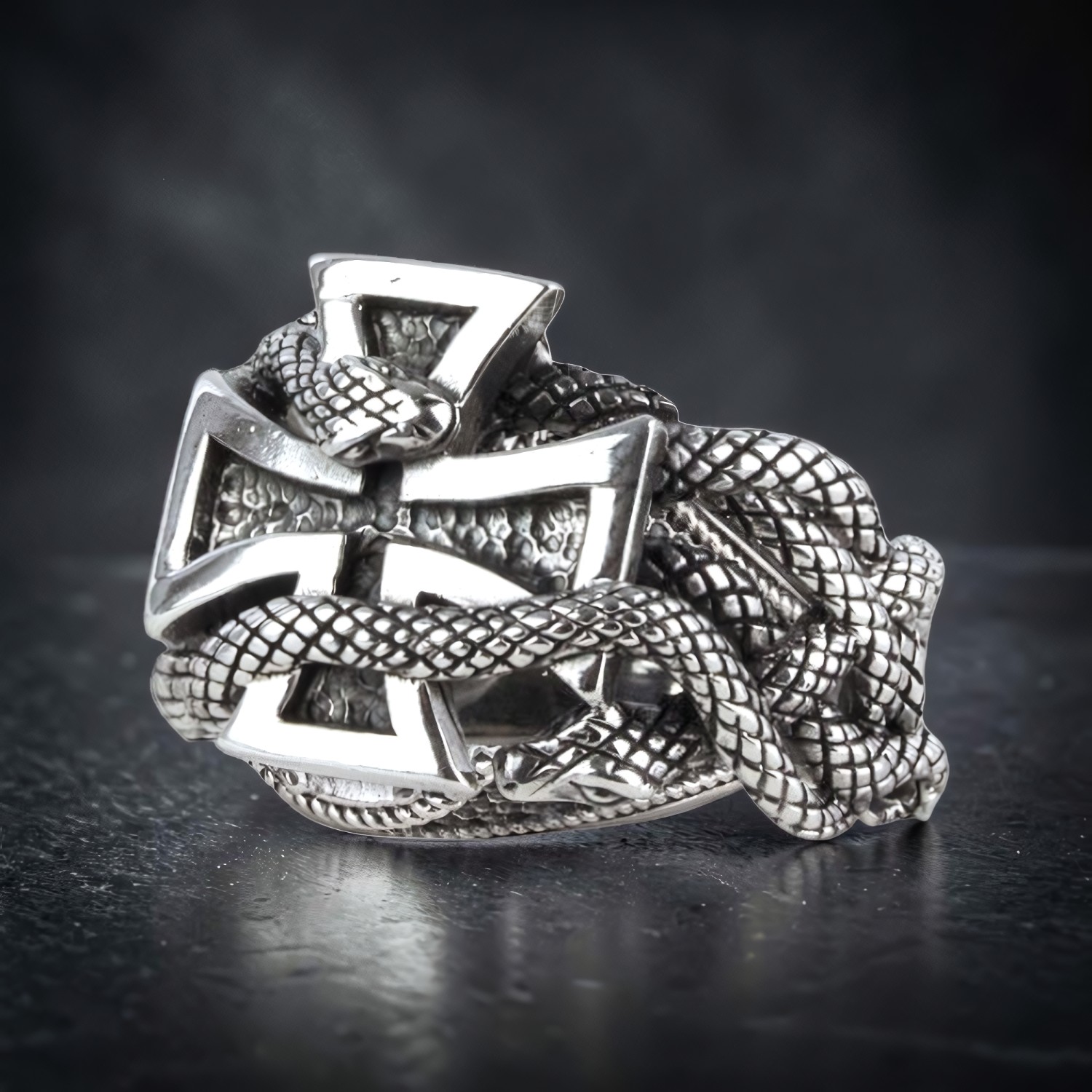 Ring Eisernes Kreuz aus 925 Silber – Toms-Silver Schmuck
