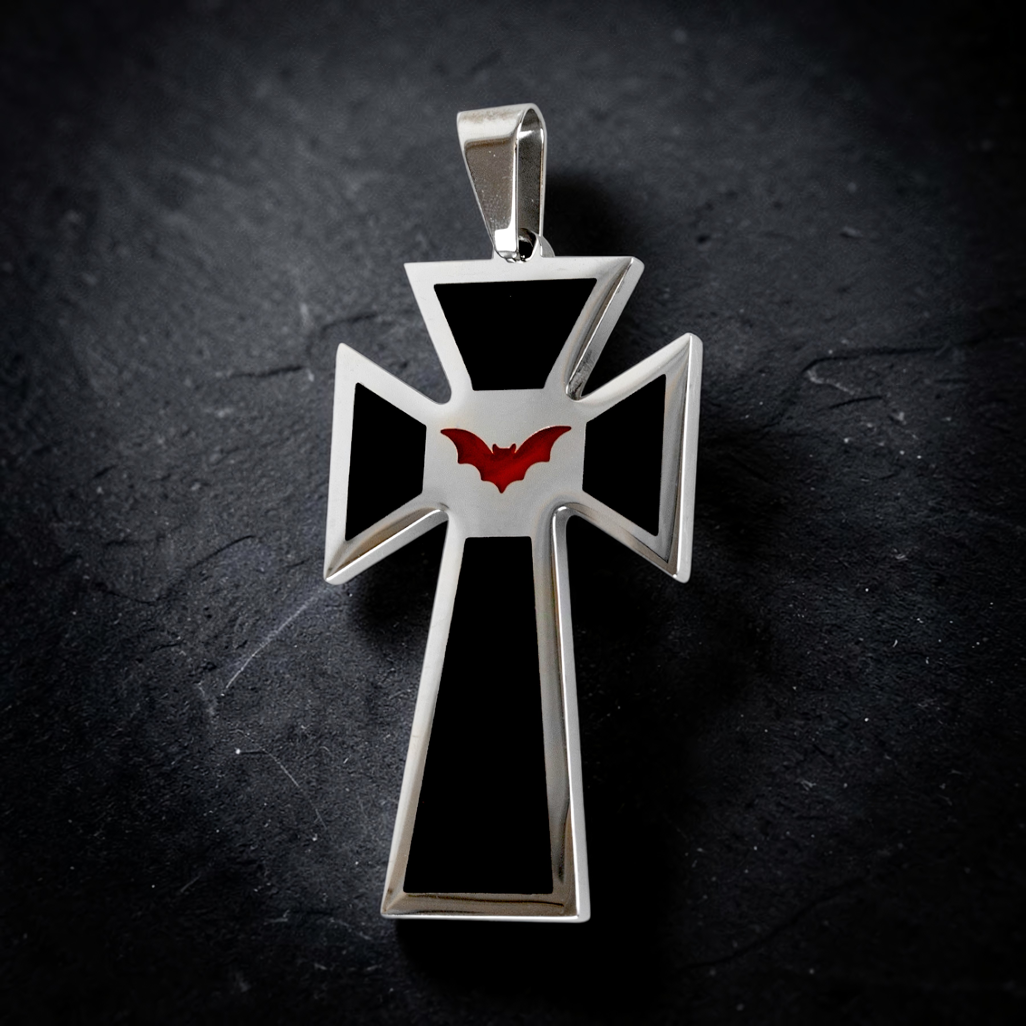 Anhänger Big Bat Cross Edelstahl