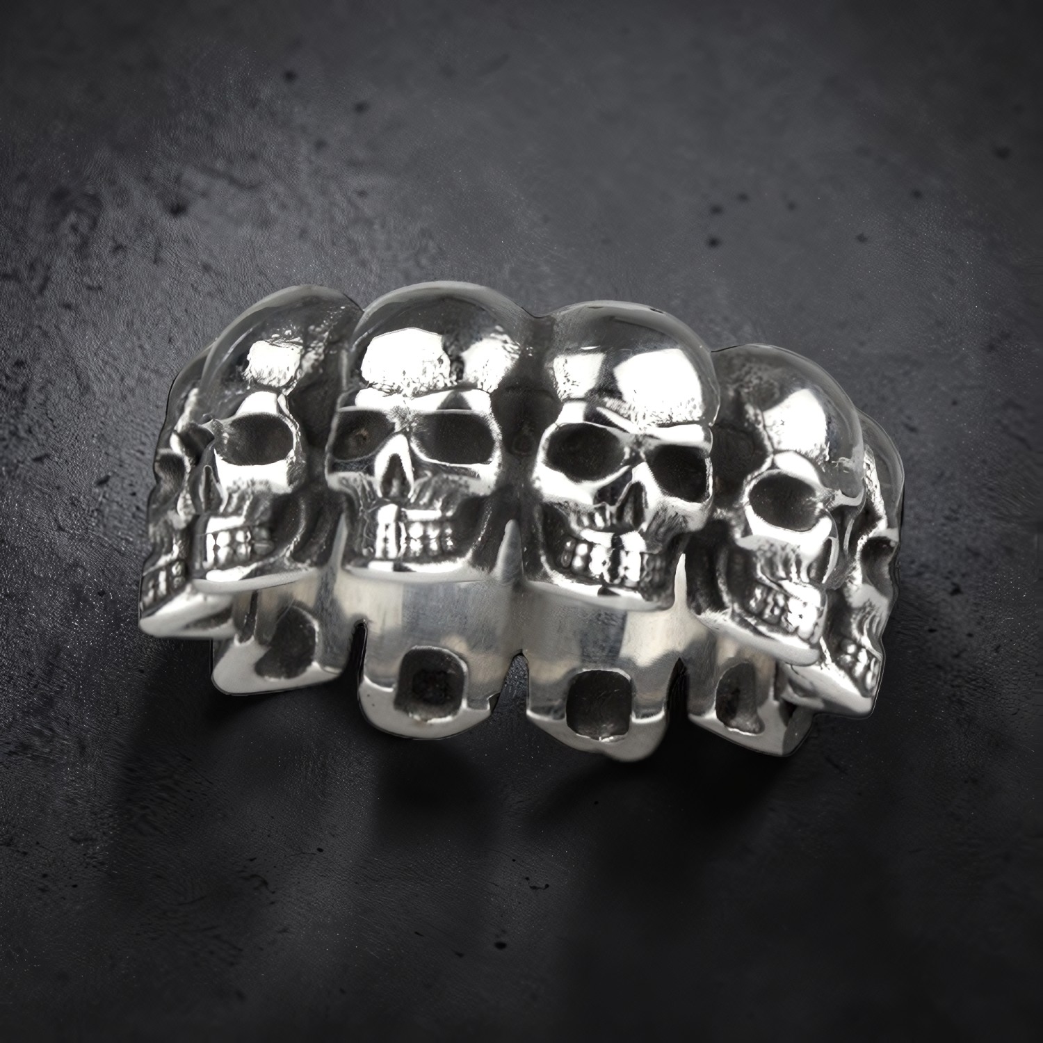 Ring Skulls aus Edelstahl – Toms-Silver Schmuck