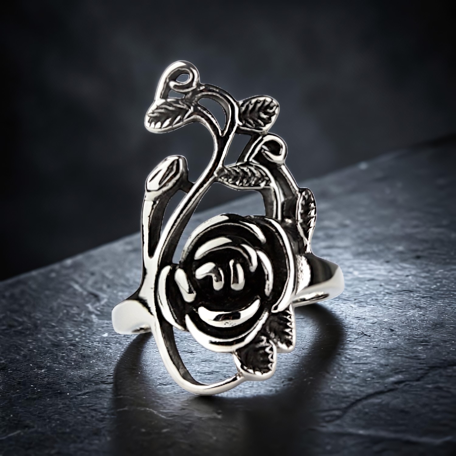 Ring Rose aus Edelstahl – Toms-Silver Schmuck