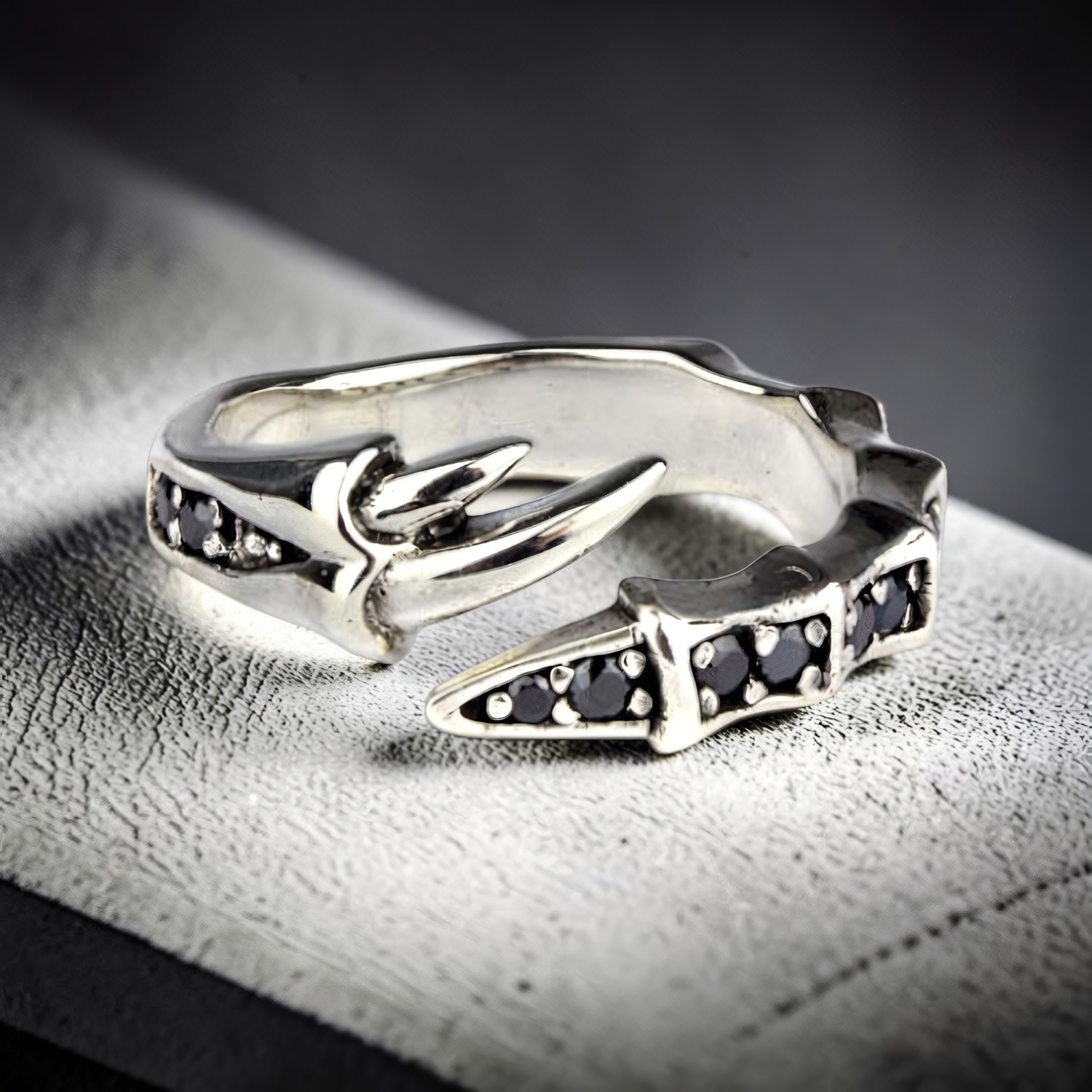 Ring Fine Claw aus Edelstahl – Toms-Silver Schmuck