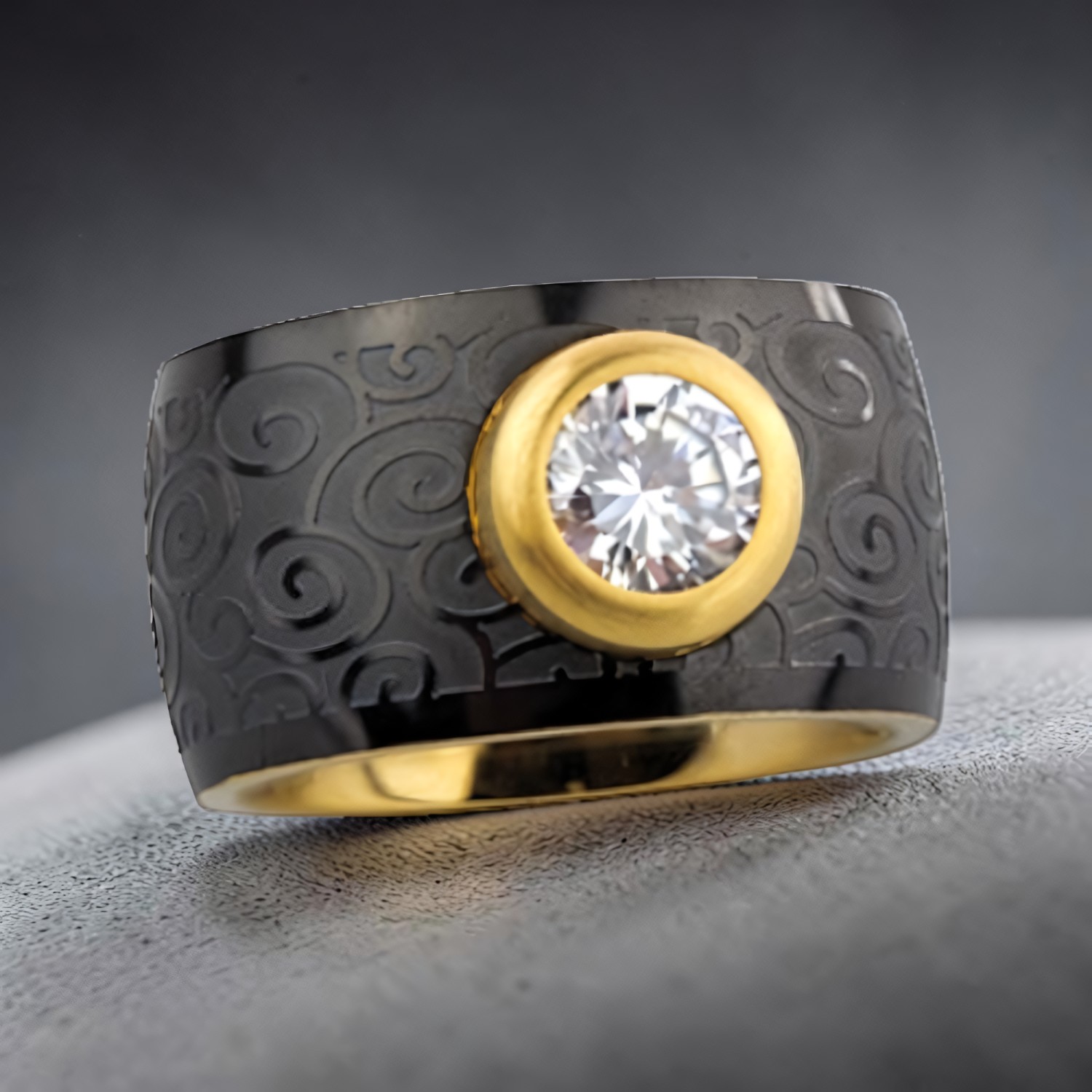 Ring Spiralen aus Edelstahl – Toms-Silver Schmuck