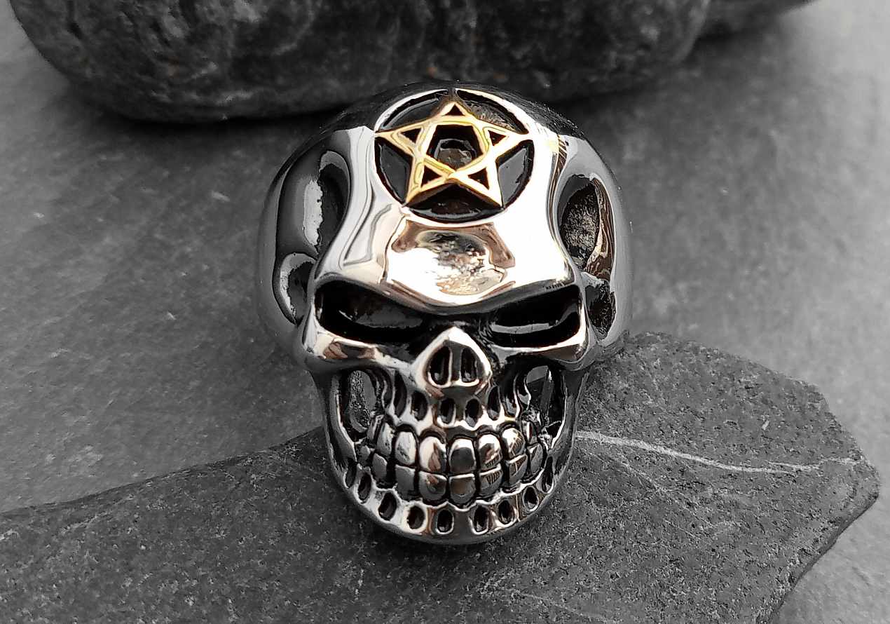 Pentagramm Ring Mit Bl tter 925 Sterling Silber pentagramm-ring-mit-bl-tter-925-sterling-silber
