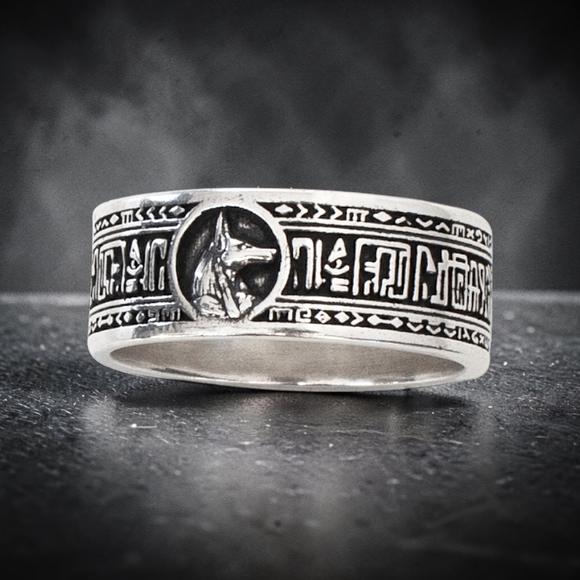 Ring Anubis aus Edelstahl – Toms-Silver Schmuck