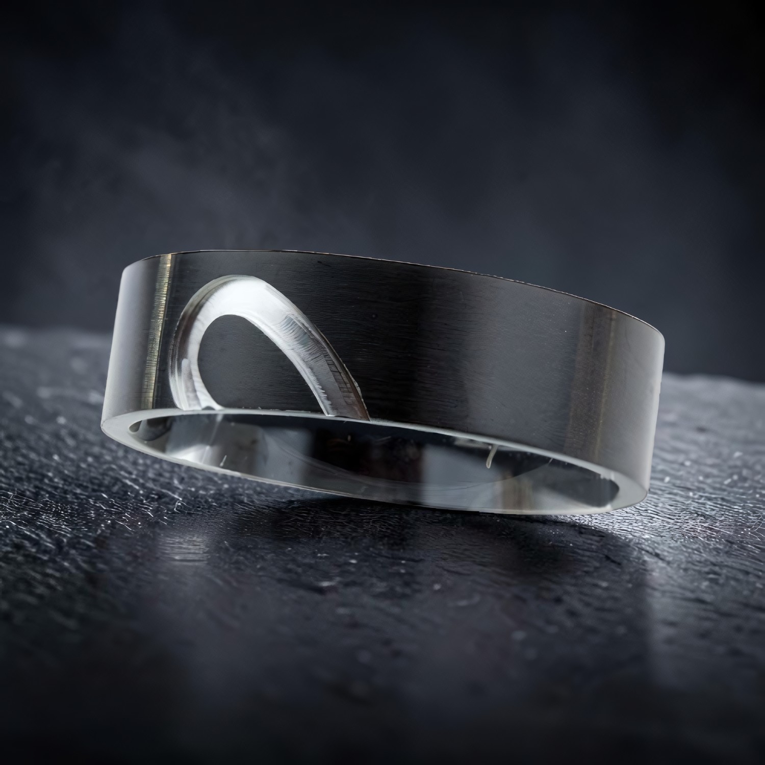 Partnerring Dark Romance aus Edelstahl – Toms-Silver Schmuck