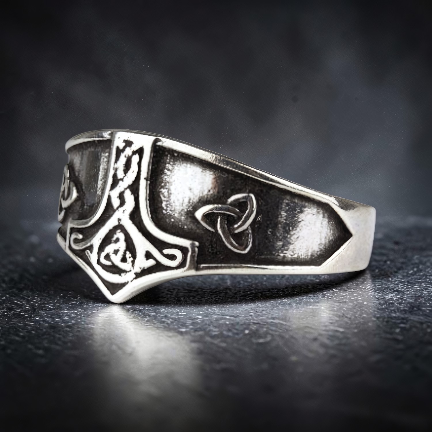 Ring Thors Hammer aus 925 Silber – Toms-Silver Schmuck