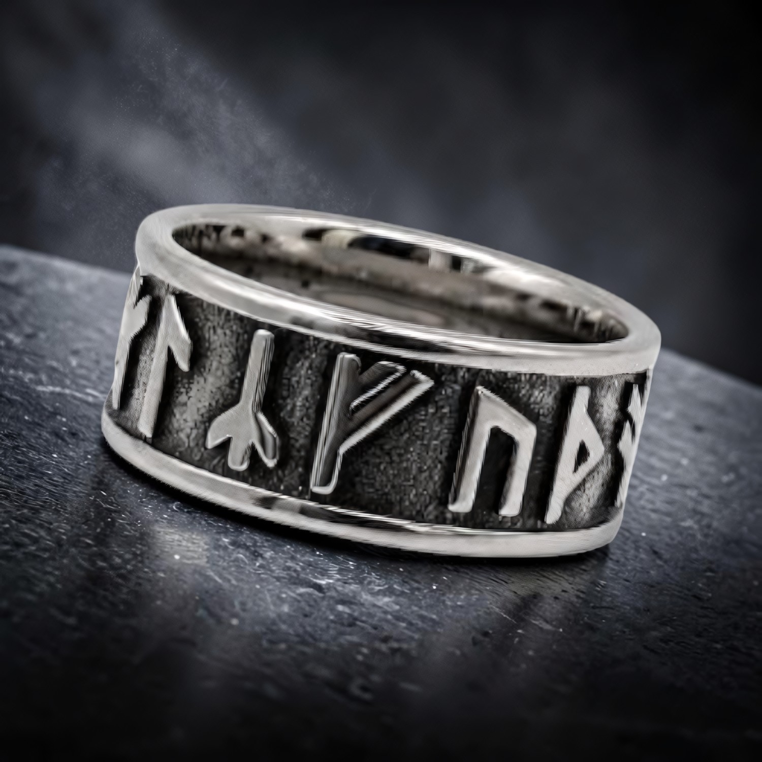 Ring Runenring aus Edelstahl – Toms-Silver Schmuck