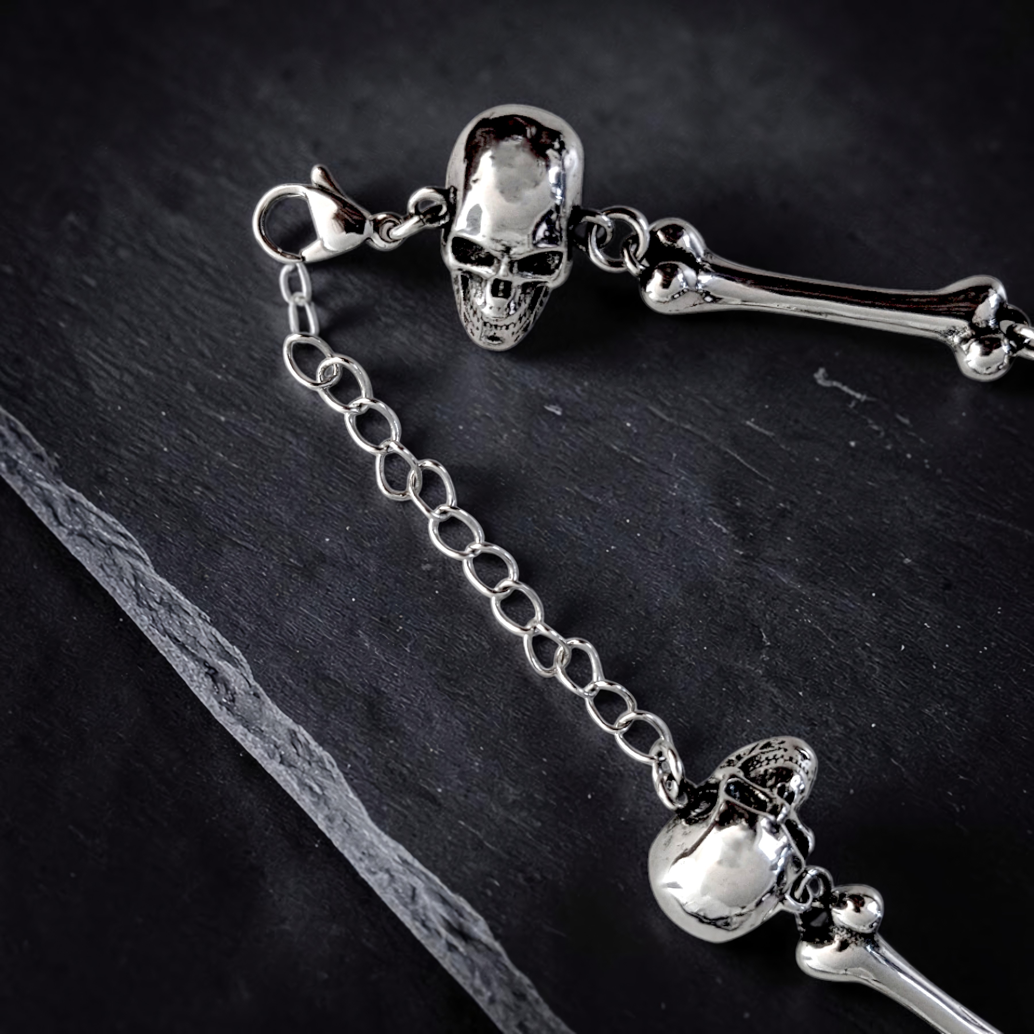 Kette Skulls 'n' Bones Edelstahl – weitere Ansicht