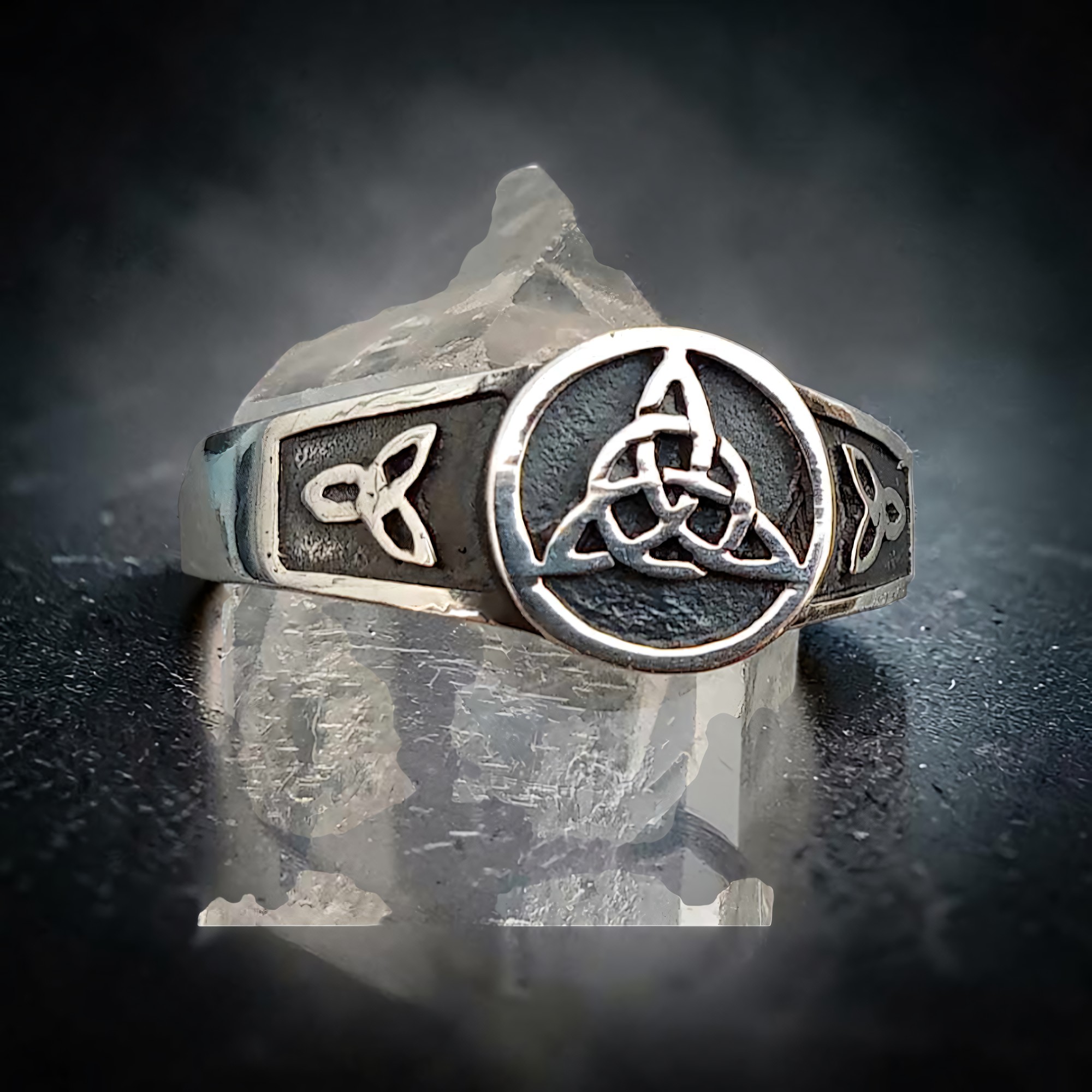 Keltischer Knoten Ring 925 Silber Triquetra Trinity Knot