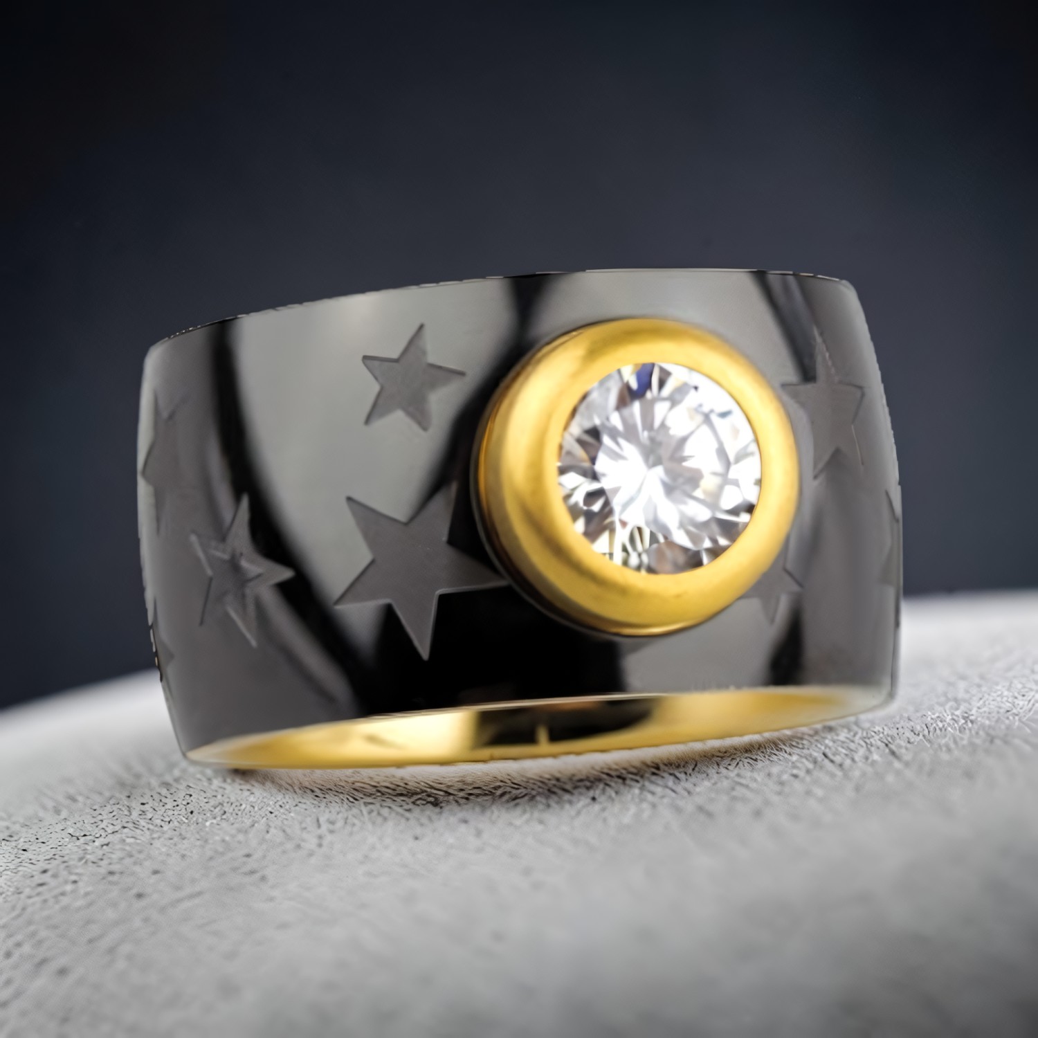 Ring Sterne aus Edelstahl – Toms-Silver Schmuck