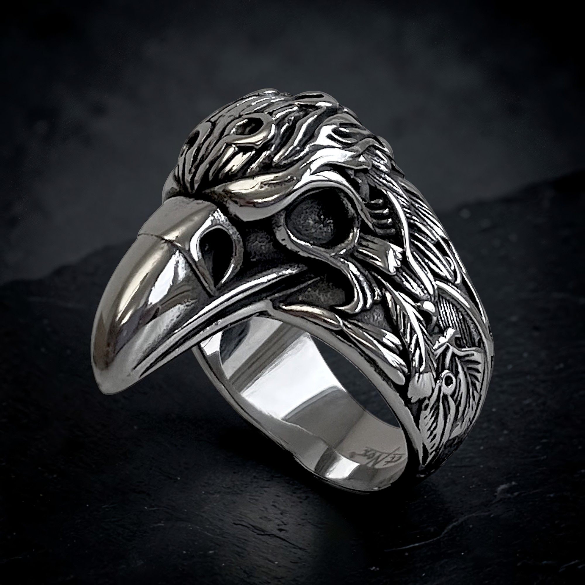 Ring Rabe aus Edelstahl – Toms-Silver Schmuck