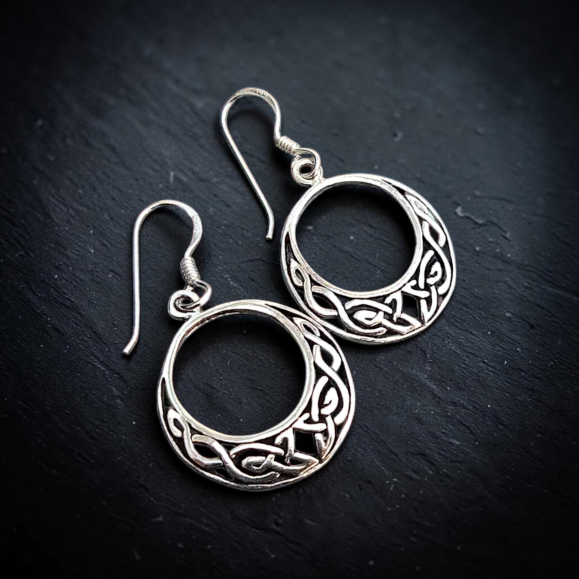 Keltischer Knoten Ohrringe 925 Silber Ohrhänger Celtic