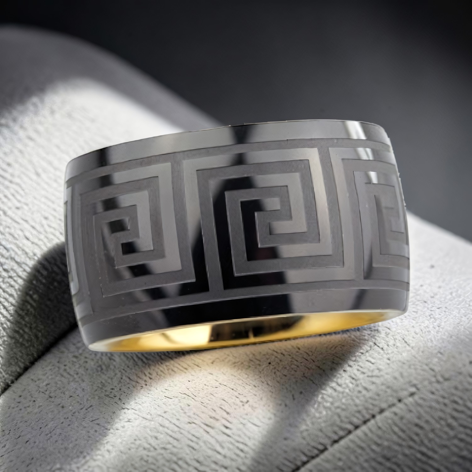 Ring Mäander aus Edelstahl – Toms-Silver Schmuck
