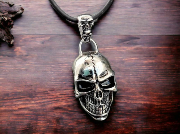 REDSUN Totenkopf Armband – 925 Sterling Silber, Mit Rose | Gothic Punk Schmuck Für Damen & Herren