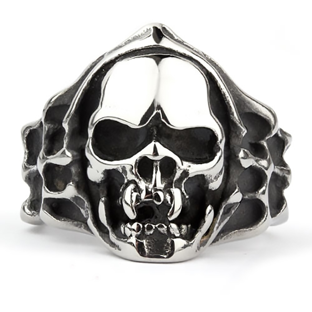 Totenkopf Ring Aus Edelstahl Für Herren – Vintage, Punkig & Langlebig